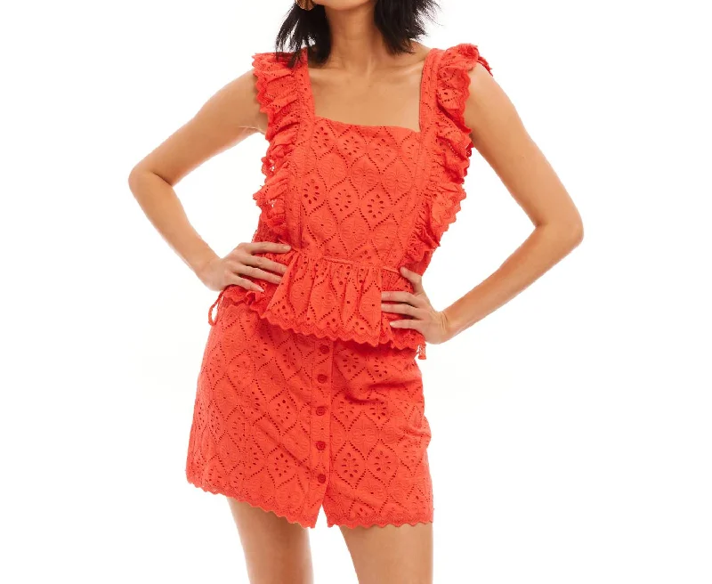 Relaxed Style Deals Sophisticated Fashion Callie Top In Coral