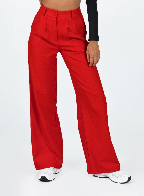 Daily Deals Archer Pants Red