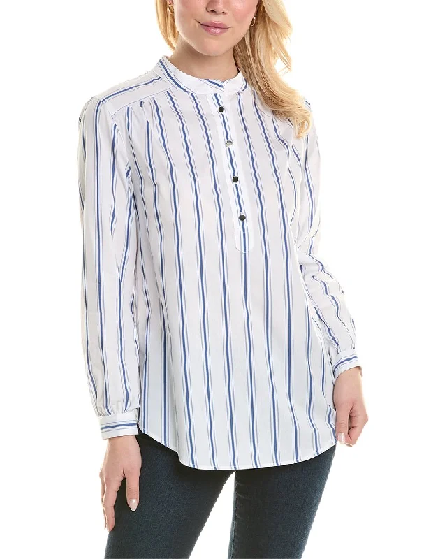 Flash Sales Relaxed Style Jones New York Striped Poplin Shirt