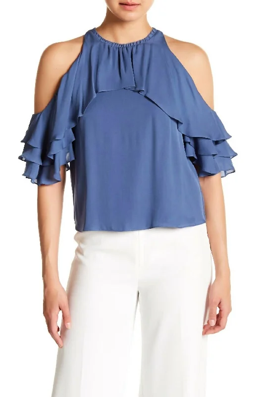 Top Brand Discounts Flash Sale Now Idalla Silk Top In Blue