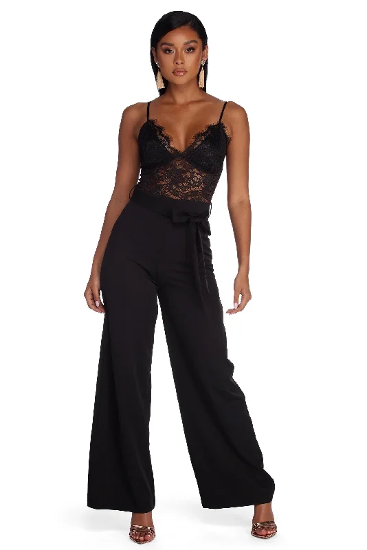 Affordable Online Boutiques Sultry Lace Top Jumpsuit