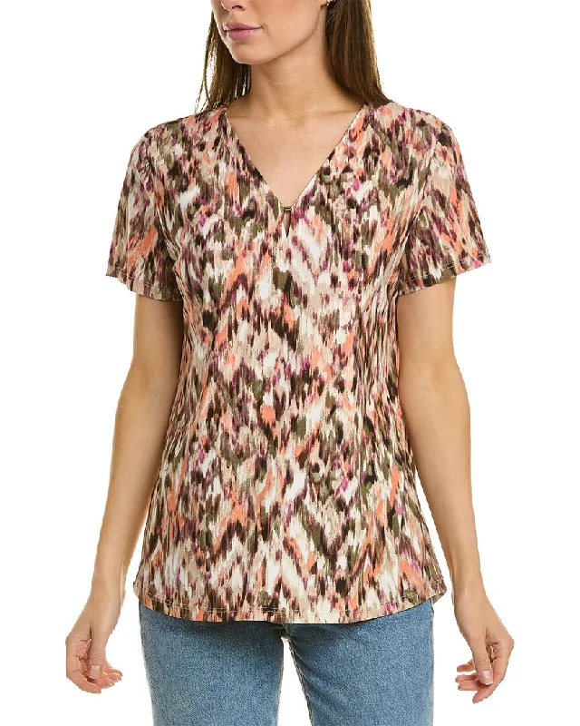 Hot Sale Vibrant Femme Fashion Jones New York Moss Crepe Top