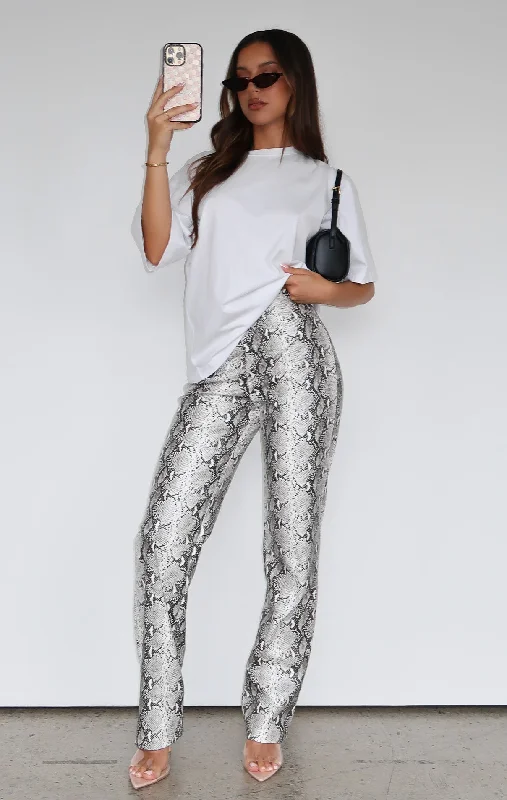 Must-Have Styles Snake Bite PU Pants Snake