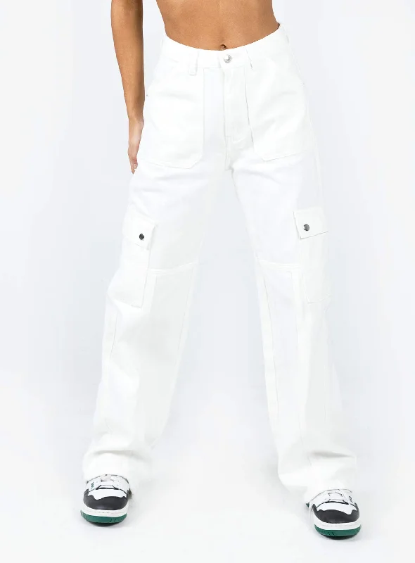 Affordable Online Boutiques Vincent Cargo Jean White