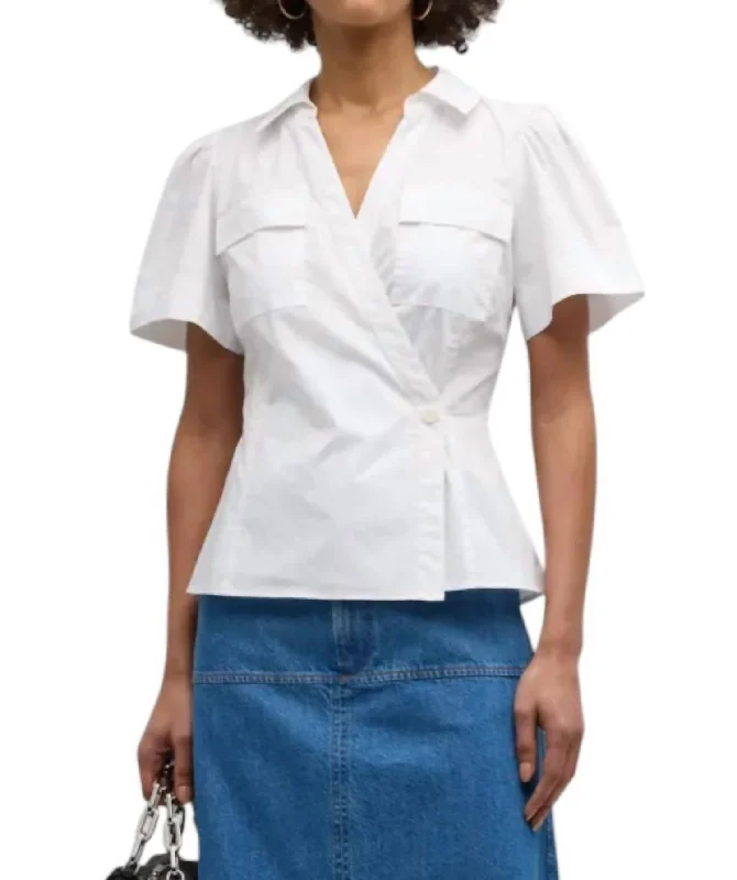 Trendy Pulse Sale For Women Sandra Top In White