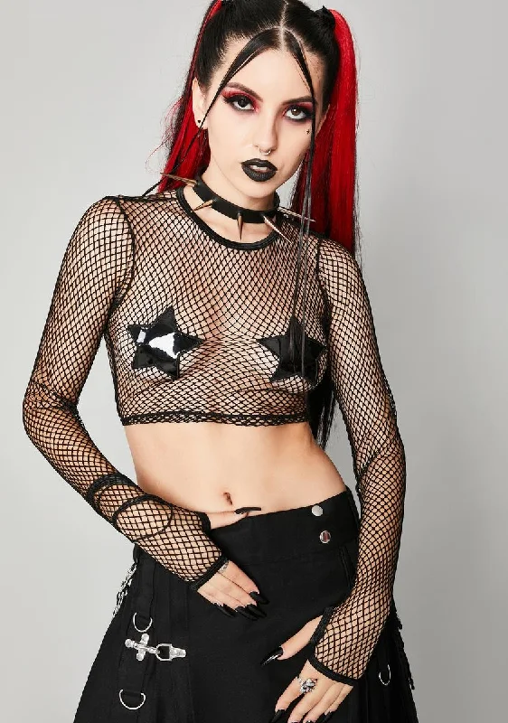 Discover Promotions Massive Savings Twisted Twilight Fishnet Top