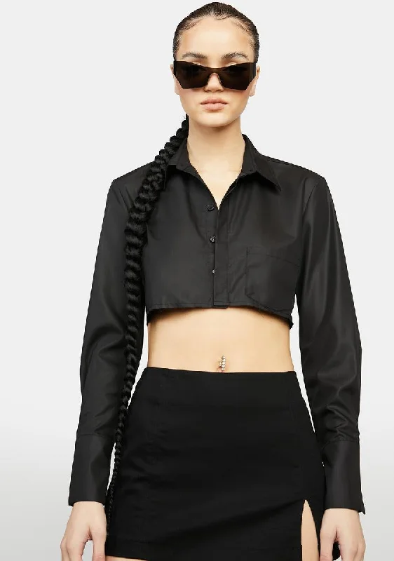 Embrace New Fashion Extreme Clearance Deals Noir In The Building Cropped Shirt