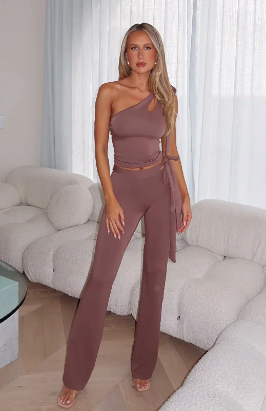 Women's Evening Wear Reckless Romance Pants Mocha