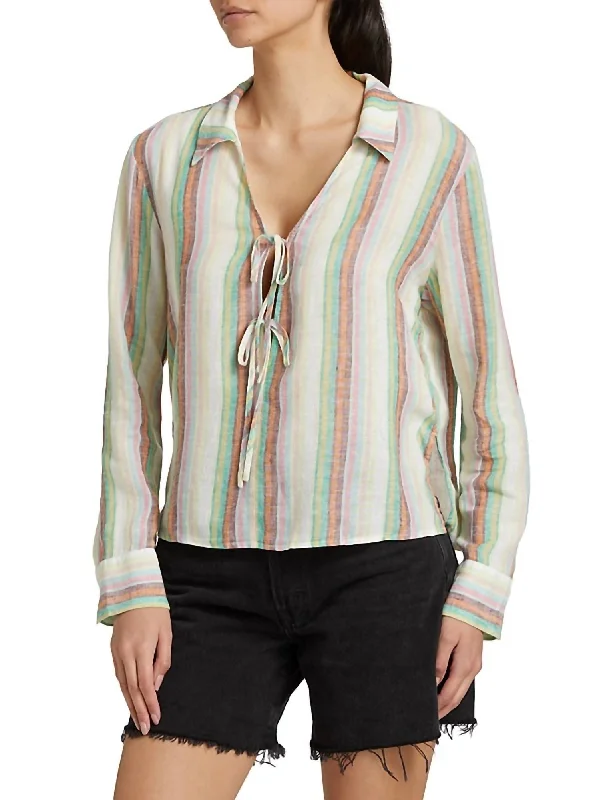 Classic Chic Deals Everyday Fashion Elm Top In Palais Stripe