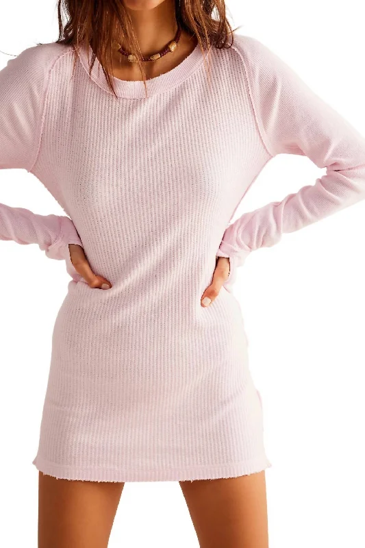 Limited Time Offer Versatile Style Wardrobe Honey B Crew Neck Top In Pale Pink