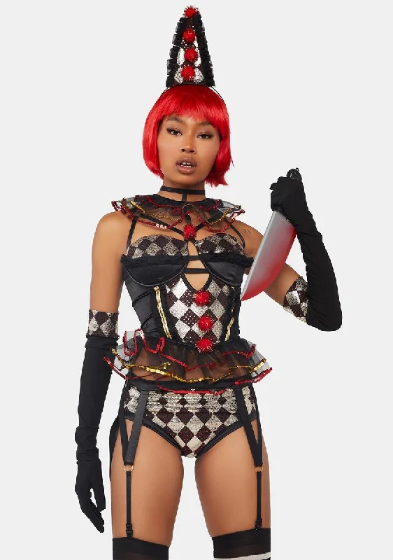 Trend Alert Women's Evening Wear Killer Clown Costume Set