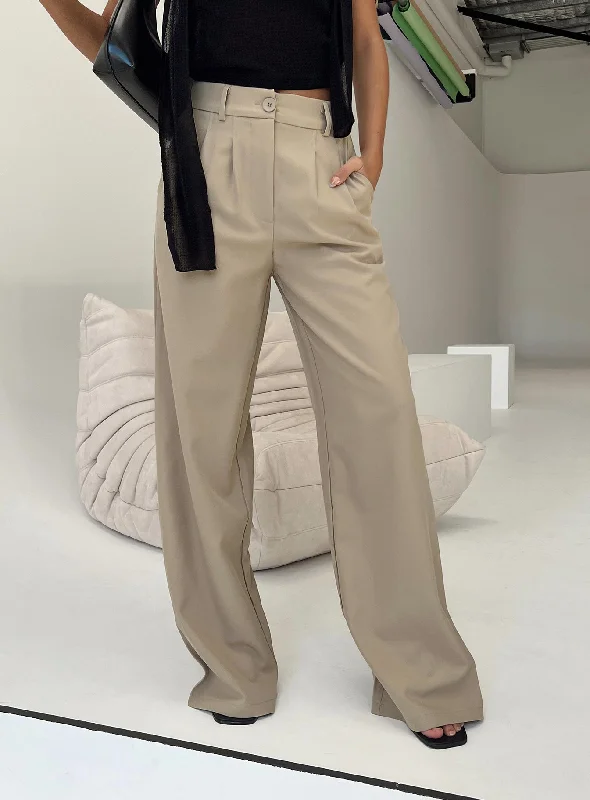 City Fashion Archer Pants Taupe Tall