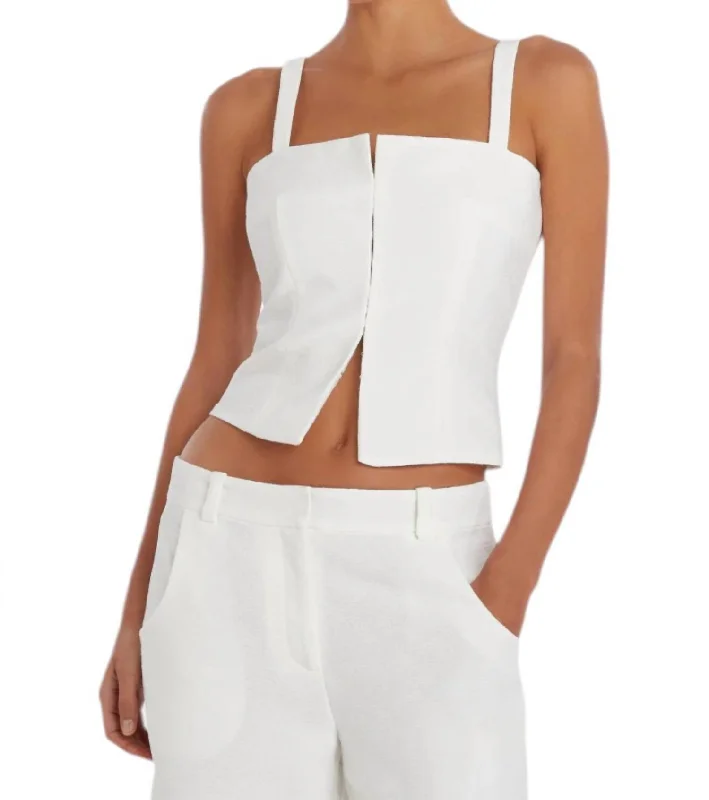 Hurry Before It's Gone Timeless Classics Tisha Top In White