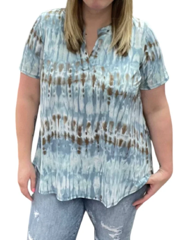 Flash Sales Luxury Fashion Gabby Top In Denim/chocolate