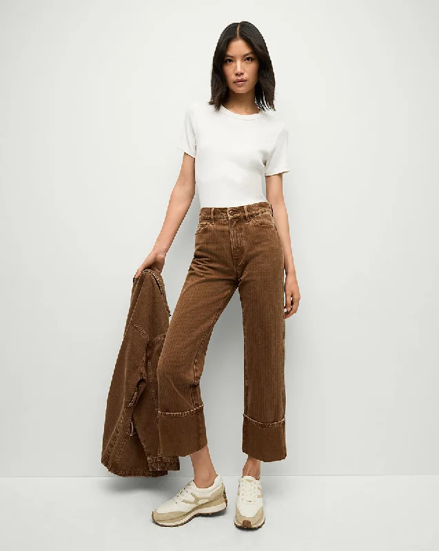 Contemporary Women's Clothing Dylan Cuffed Straight-Leg Pant