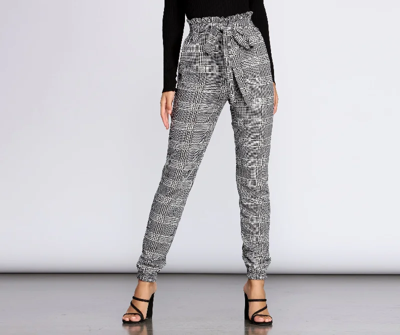 Relaxed Style Keep It In Check Paper Bag Joggers