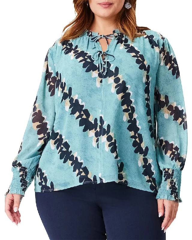 Snag Fabulous Fashion Bargains Trend Forward Women's Wear NIC+ZOE Plus Rolling Reef Top