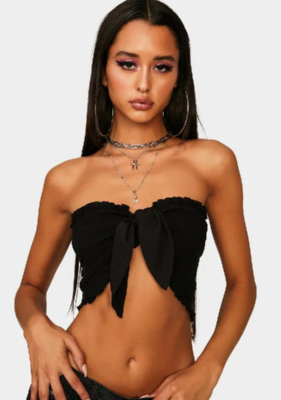 Seasonal Fashion Unique Women's Fashion Pieces Black Tie Occasion Tube Top