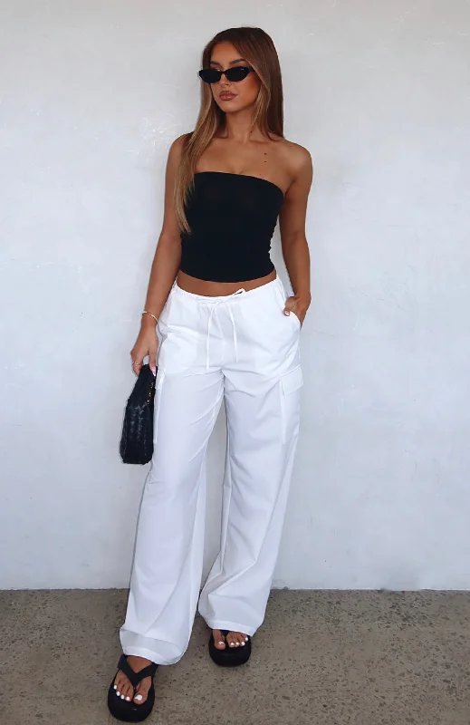 Affordable Fashion for Women Nobody Is Left Pants Off White