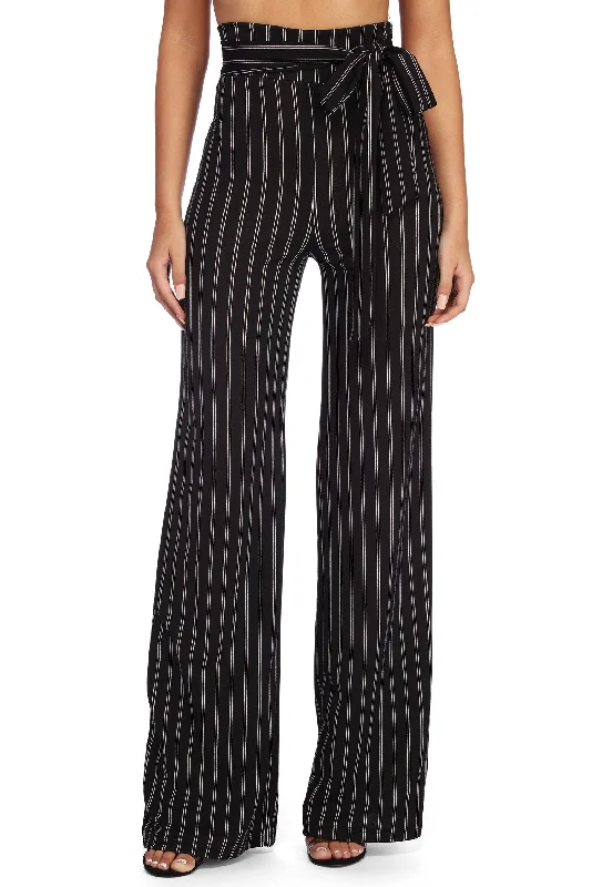 New Arrival Discounts Say It In Pinstriped Pants