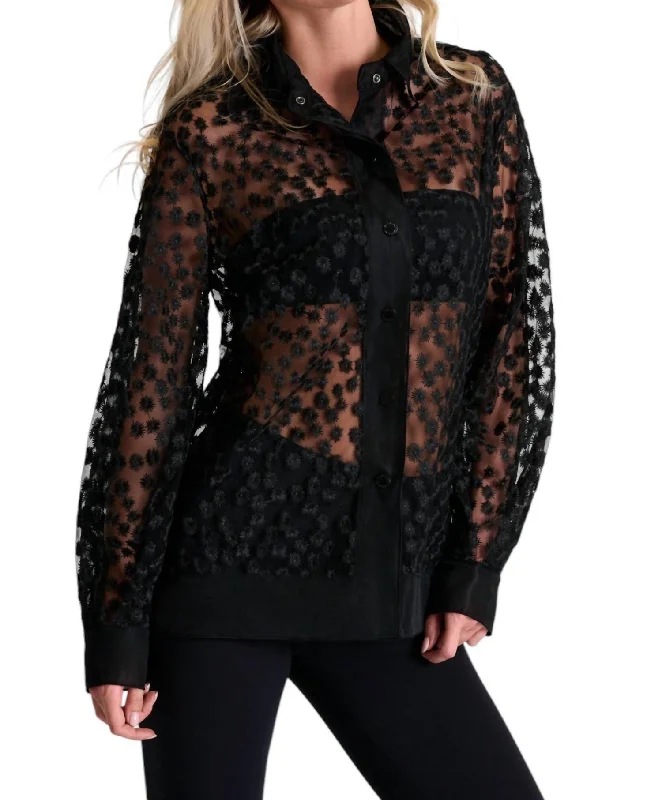 Inspired By You, Designed For You Sale Event, Prices Rock Embroidered Floral Shirt In Black