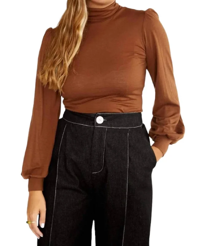 End Of Season Sale High-End Women's Apparel Dolly Top In Chestnut