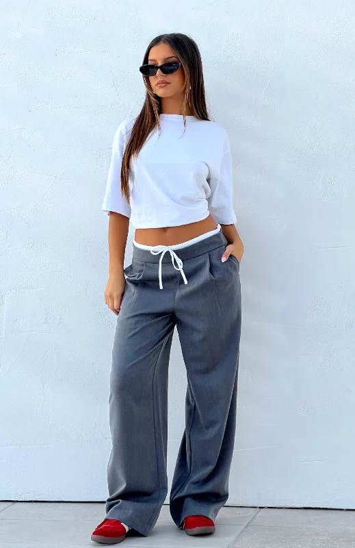 Graceful Fashion Moving Mountains Pants Charcoal