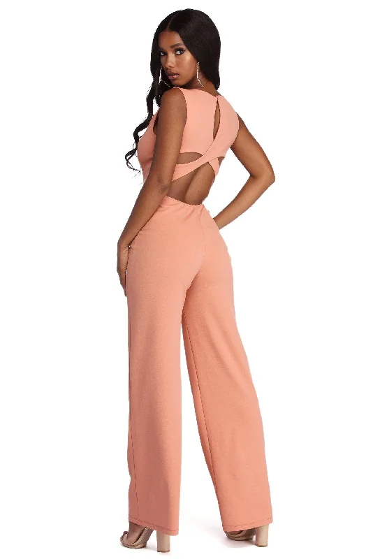 Boho Chic Fashion Sweet Ambition Open Back Jumpsuit