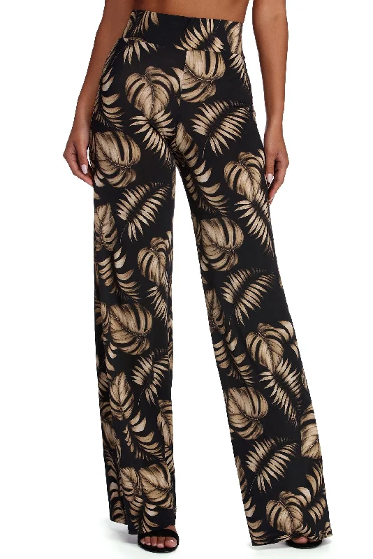 Minimalist Style Island Vibes Wide Leg Pants