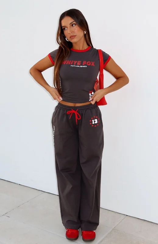 High-Quality Women's Fashion Dresses Full Schedule Track Pants Charcoal