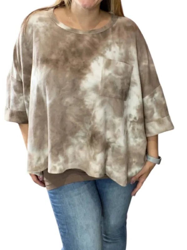 Season Offer Style Versatile Women's Collection Boxy Top In Mocha