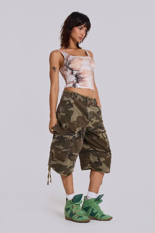 Chic Wardrobe Cadet Camo Shorts