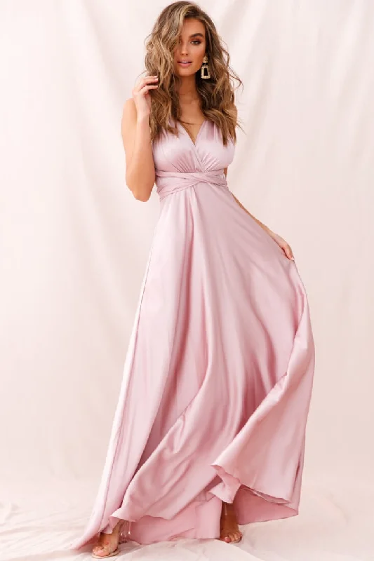 Elegant Women's Clothing Online Ariana Multiway Maxi Dress Blush