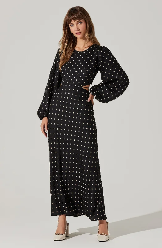 Clothing Sale Quinn Floral Cutout Maxi Dress