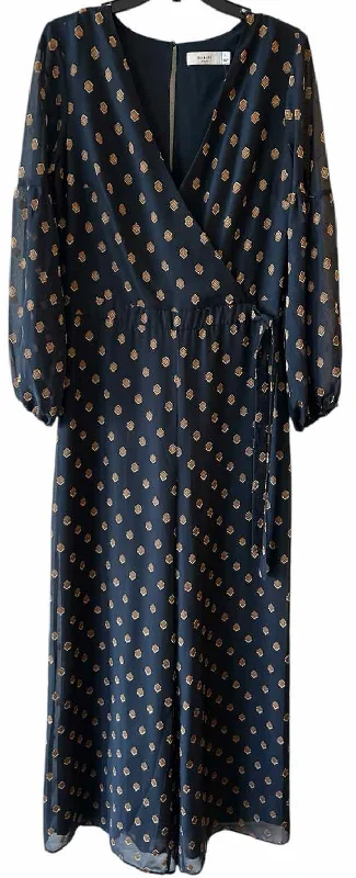 Latest Trends Ali & Jay Navy and Gold Size L Jumpsuit