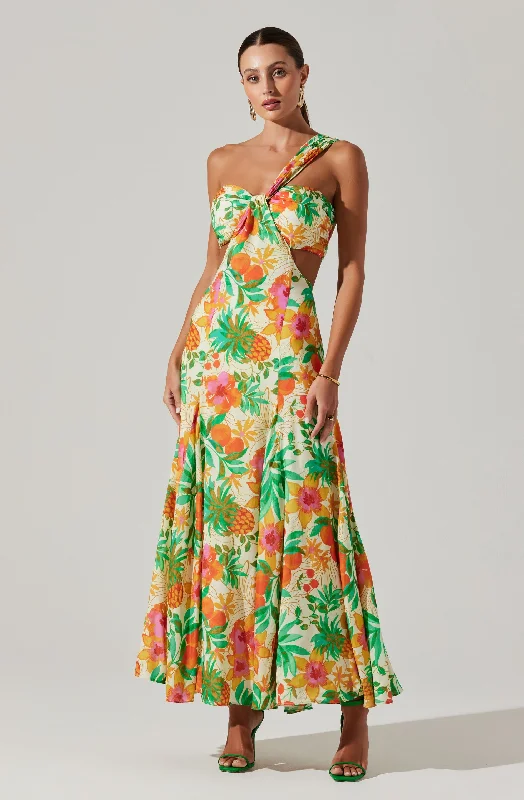 Weekend Sale Mezcal One Shoulder Maxi Dess