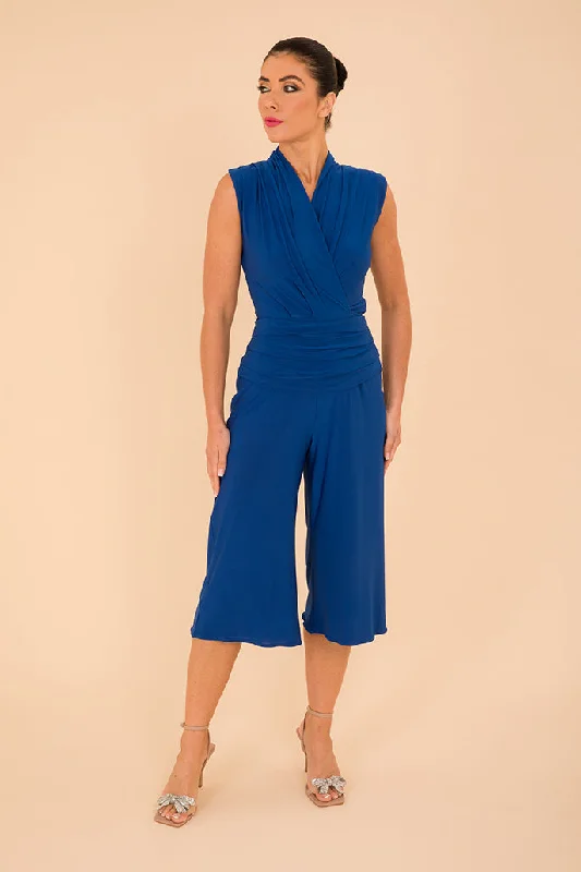 Stylish Women's Clothes for Work and Play ATOM LABEL uranium culotte jumpsuit in cobalt