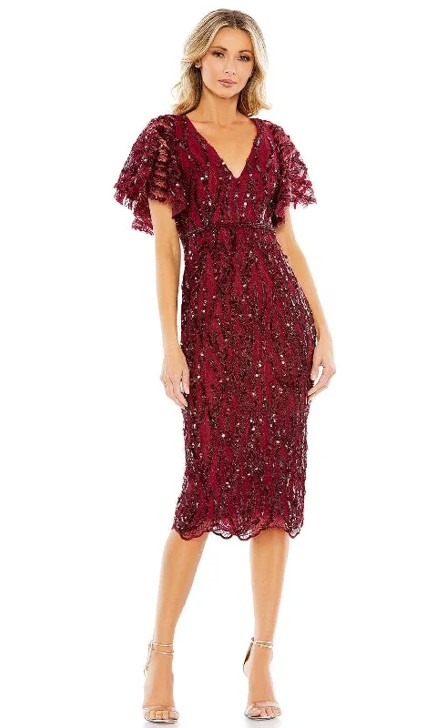 Enjoy Discount Mac Duggal 68013 - Butterfly Sleeve Sequin Cocktail Dress