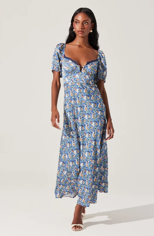 Daily Essentials Sylvie Floral Bustier Maxi Dress