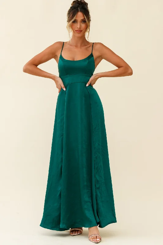 Early Bird Offer Joanne Empire Waist Maxi Dress Jade