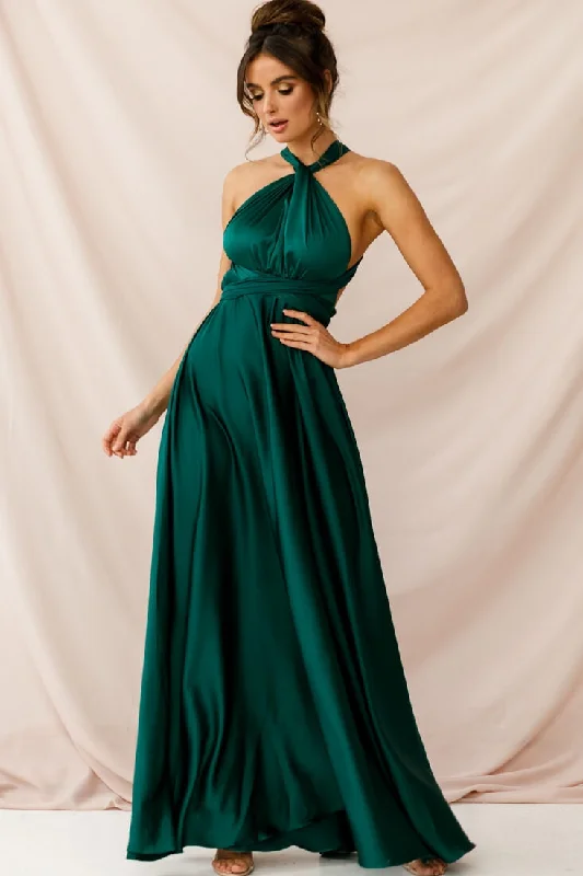 Women's Casual and Dressy Outfits Ariana Multiway Maxi Dress Green Jade