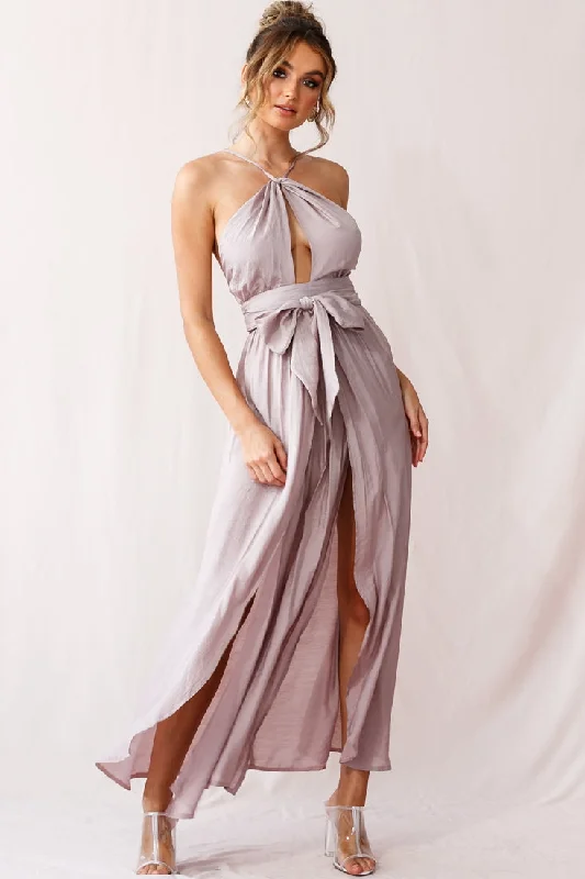 Designer Women's Fashion Online Athena High Split Maxi Dress Mauve