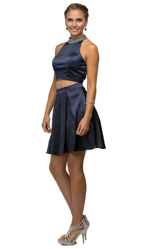 Modern Women's Apparel Dancing Queen 9495 - Two-Piece Halter Cocktail Dress