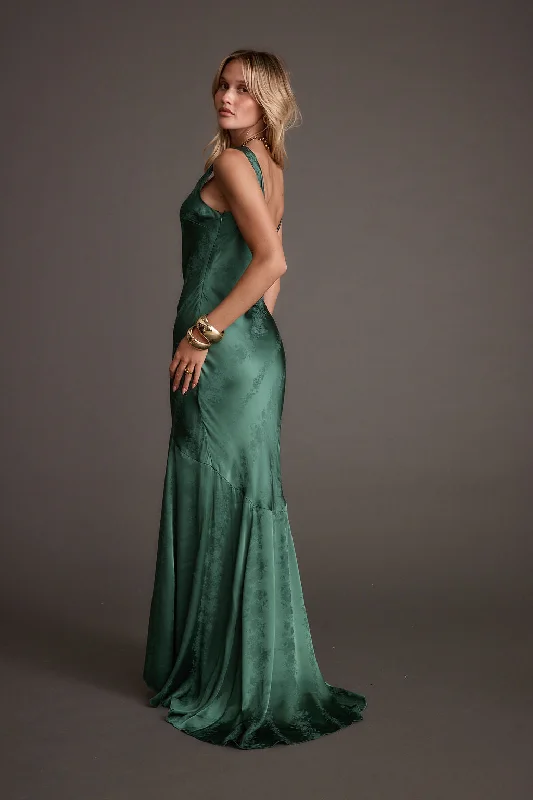 Outfits Ideas Willow Emerald Jacquard Maxi Dress