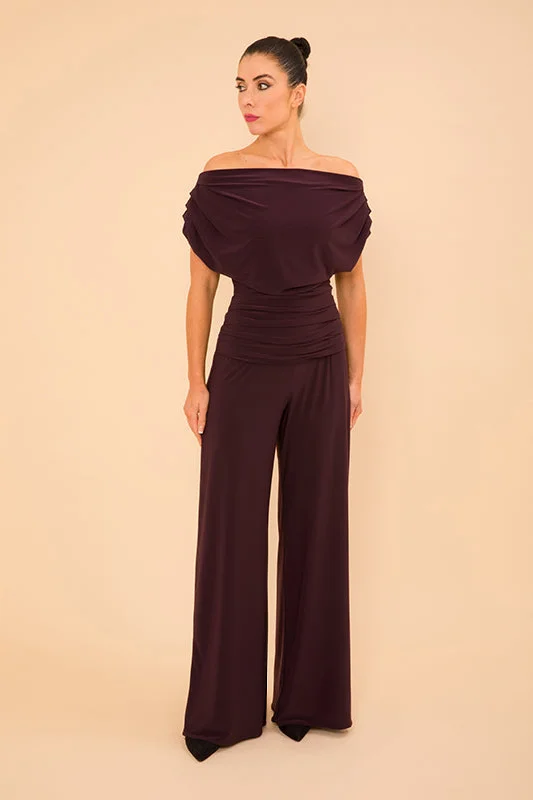 Effortless Chic for Women Carbon jumpsuit in blackcurrant