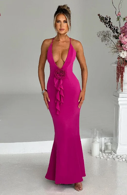 Effortless Everyday Wear Constantina Maxi Dress - Hot Pink