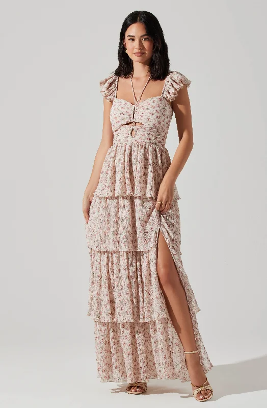 Online Clothing Boutiques Emmeline Floral Tiered Maxi Dress