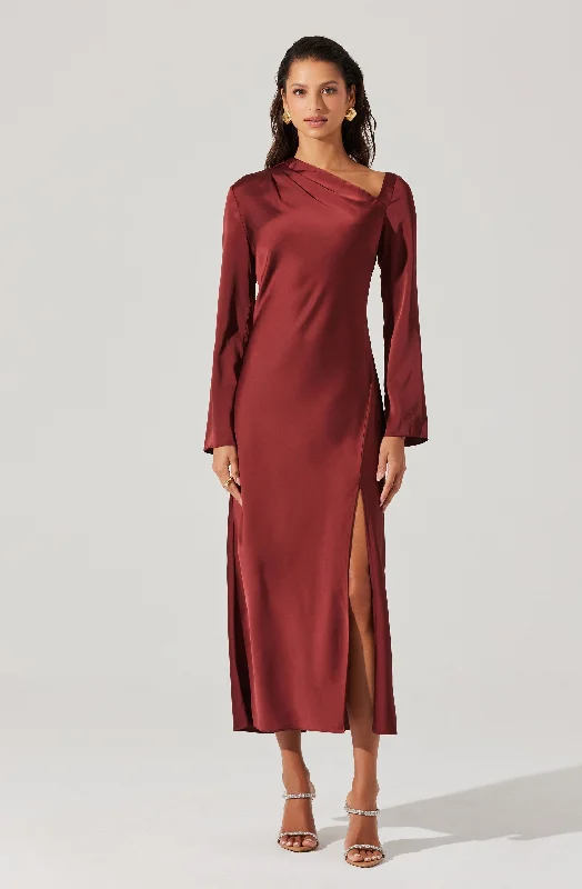 Fashion Forward Catriona Satin Maxi Dress