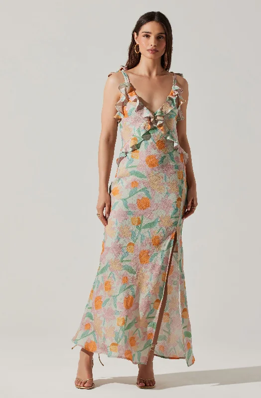 Clothes Women Sorbae Floral Maxi Dress