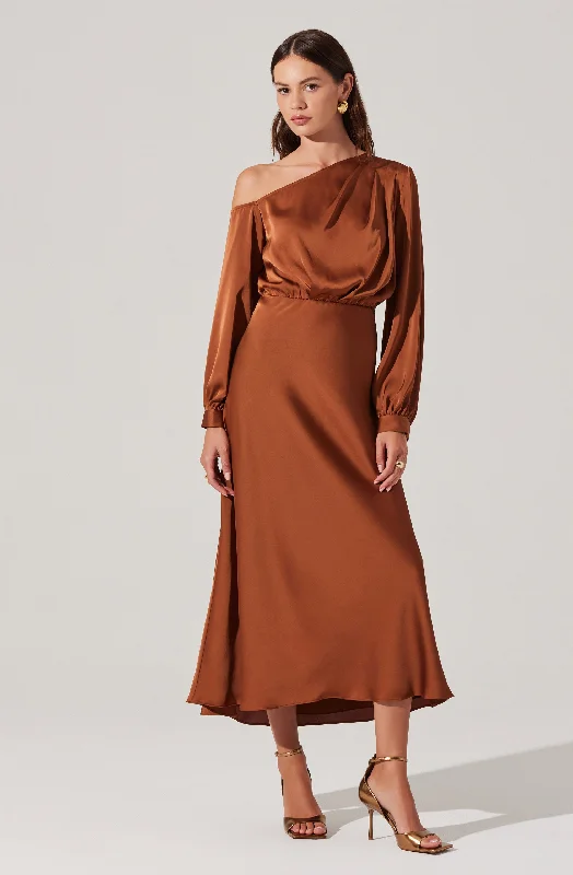 Additional Time-Limited Offers Elwood Satin Off Shoulder Dress